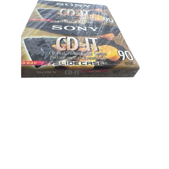 2 SONY CD-IT AUDIO CASSETTE SLIDE CASE 90 MINUTE New Sealed Fast Shipping - Picture 2 of 4